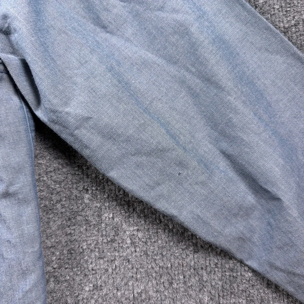 The North Face Button Down Mens Large Blue Long Sleeve Zipper Pocket F14